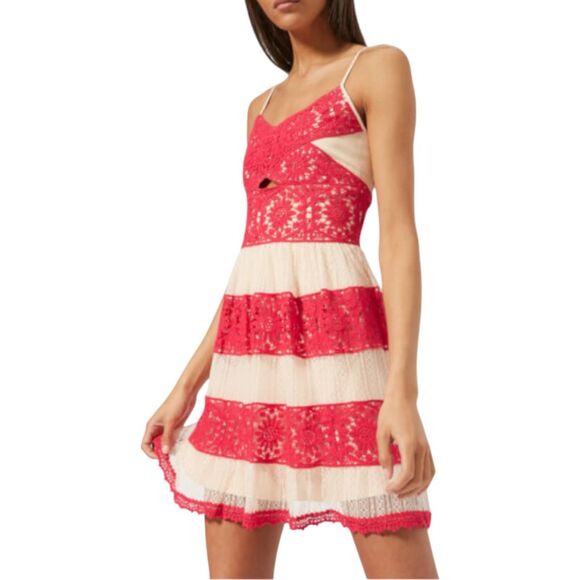 FOXIEDOX Ophelia Two-Tone Lace Dress - Small - NWT - Picture 2 of 10